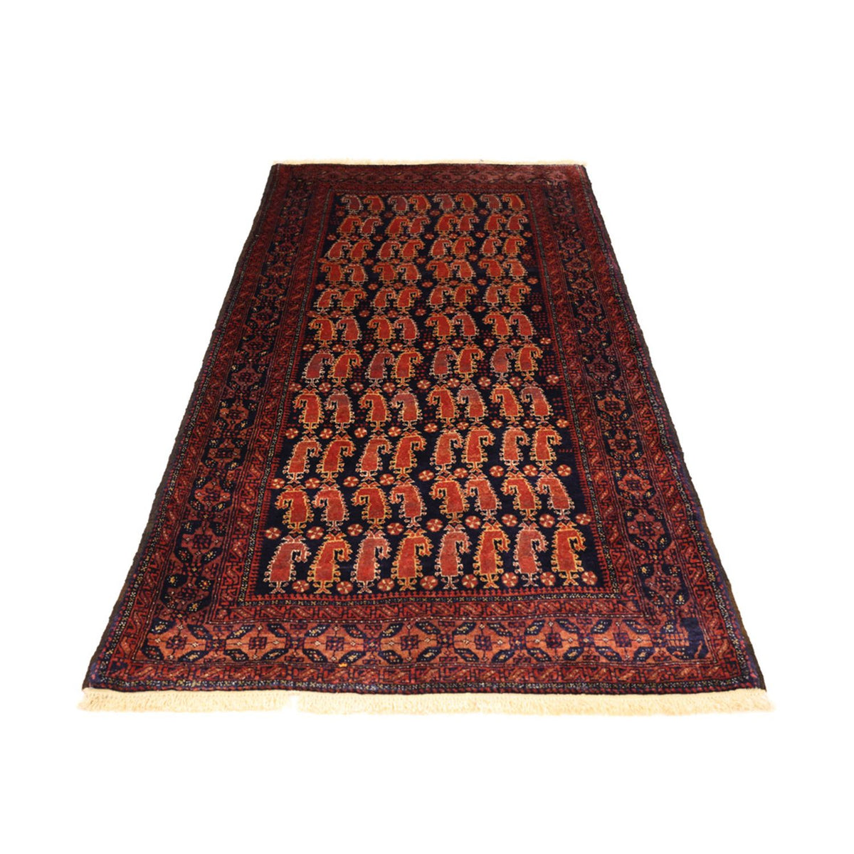 Runner Belutsch Rug - 194 x 100 cm - dark red