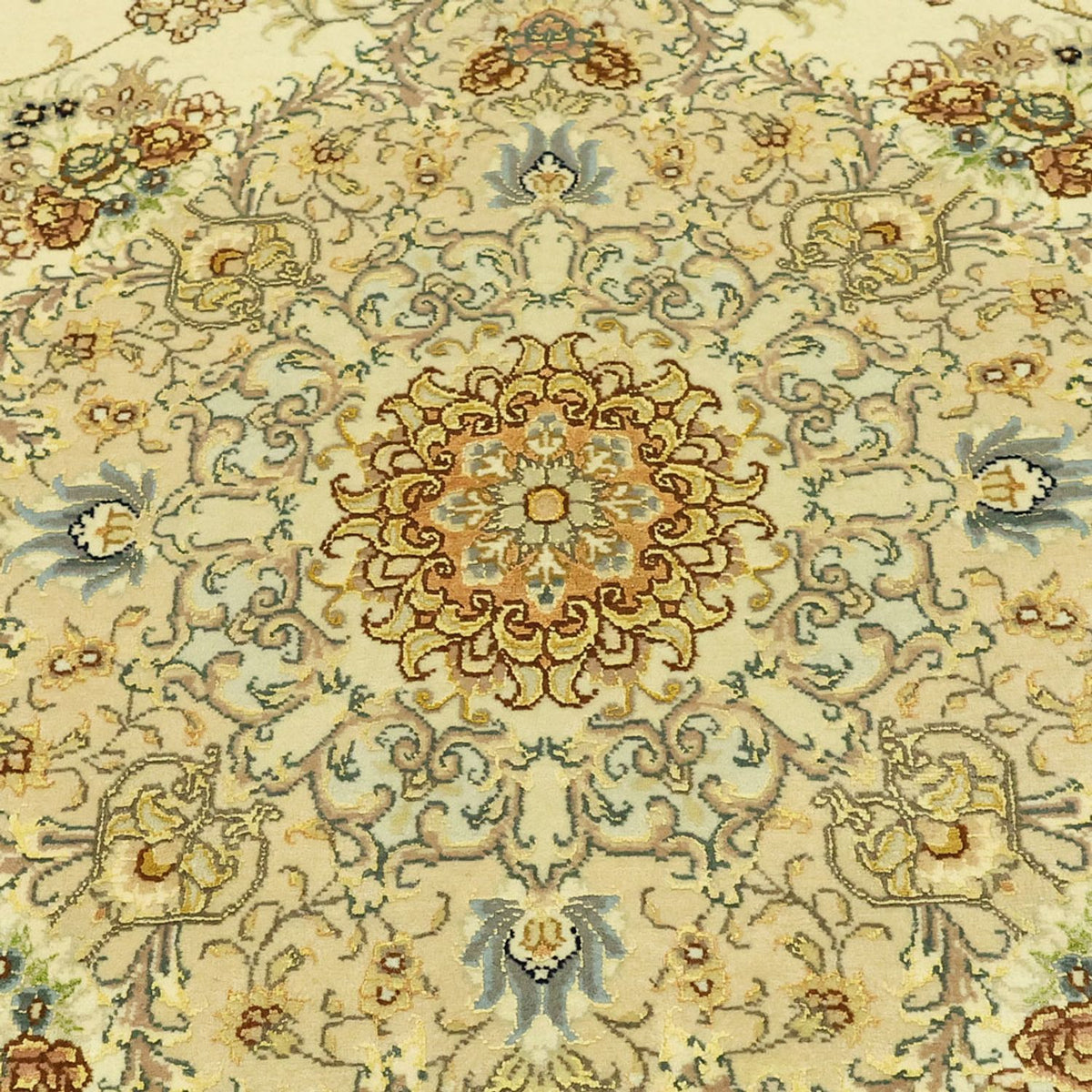 Perser Rug - Tabriz - Premium - Silk Warp - 206 x 145 cm - beige
