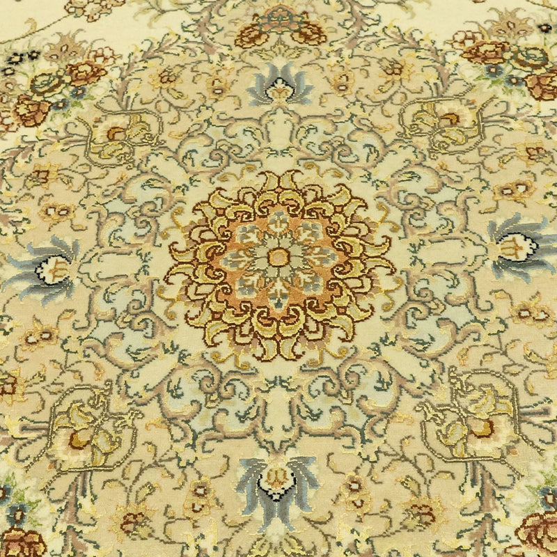 Perser Rug - Tabriz - Premium - Silk Warp - 206 x 145 cm - beige