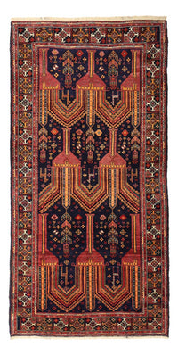 Runner Belutsch Rug - 251 x 128 cm - dark red