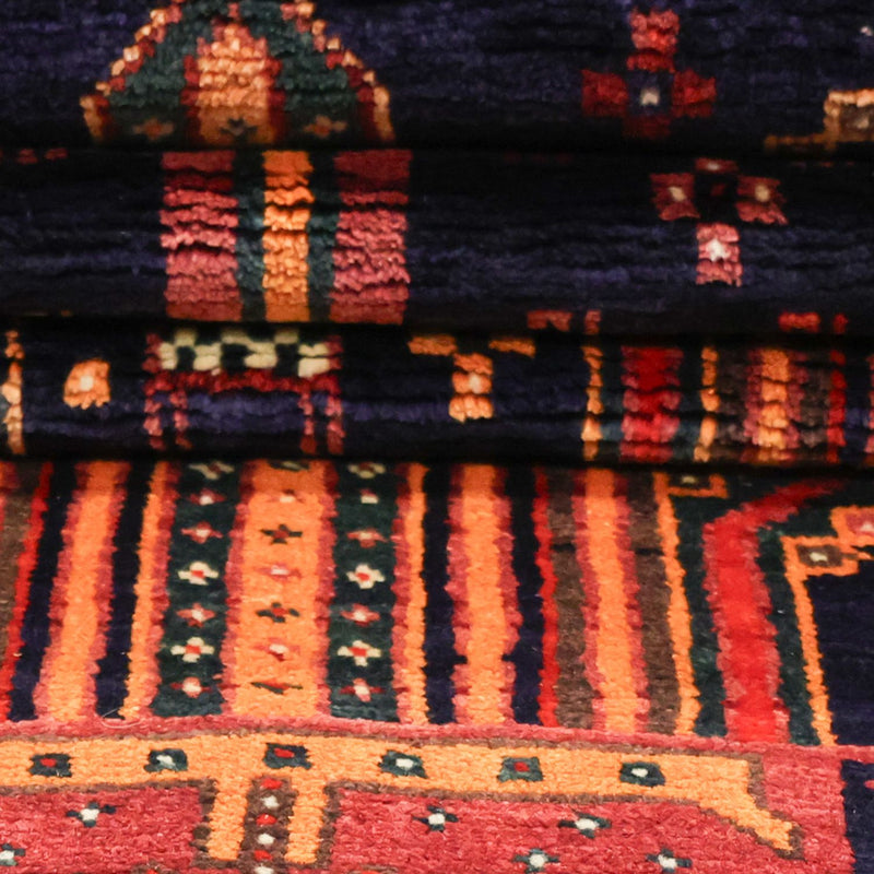 Runner Belutsch Rug - 251 x 128 cm - dark red