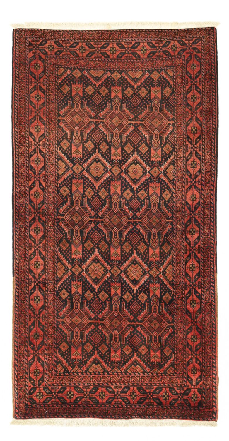 Runner Belutsch Rug - 205 x 105 cm - dark red