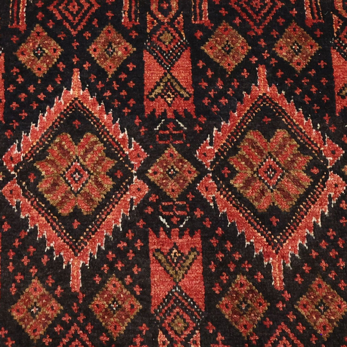 Runner Belutsch Rug - 205 x 105 cm - dark red