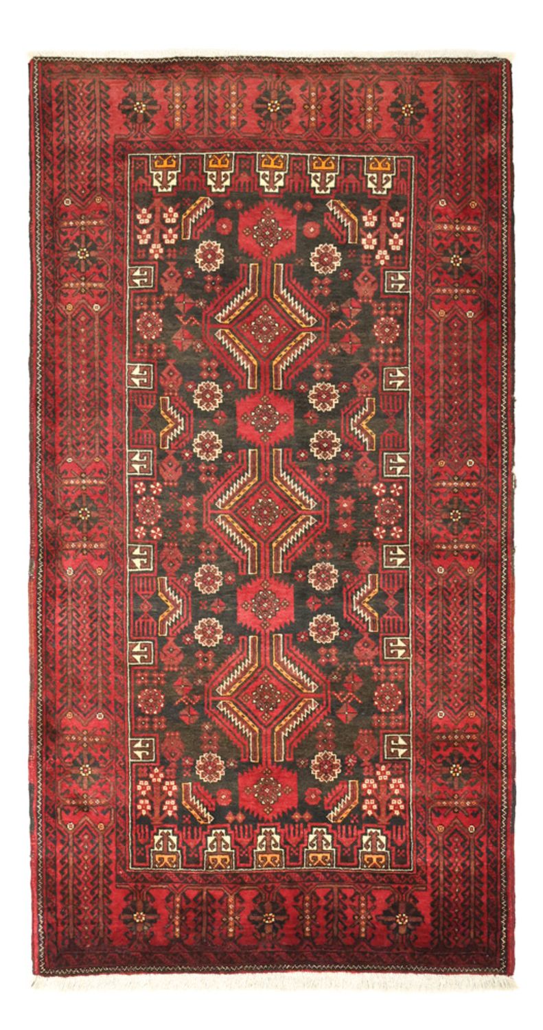 Runner Belutsch Rug - 210 x 105 cm - dark red