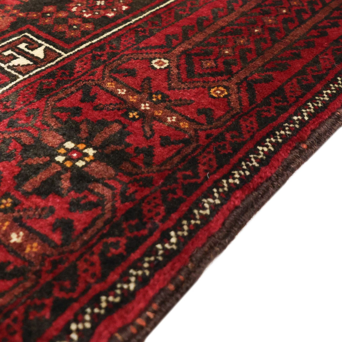 Runner Belutsch Rug - 210 x 105 cm - dark red