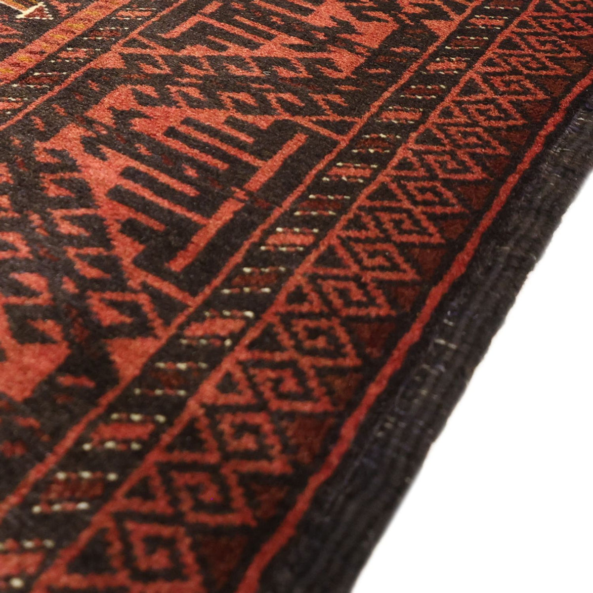 Runner Belutsch Rug - 192 x 98 cm - dark red