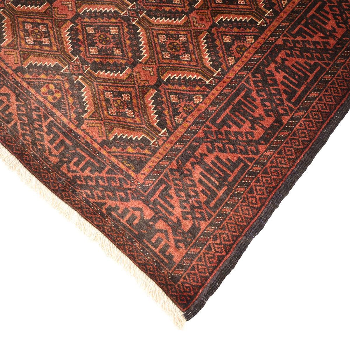 Runner Belutsch Rug - 192 x 98 cm - dark red