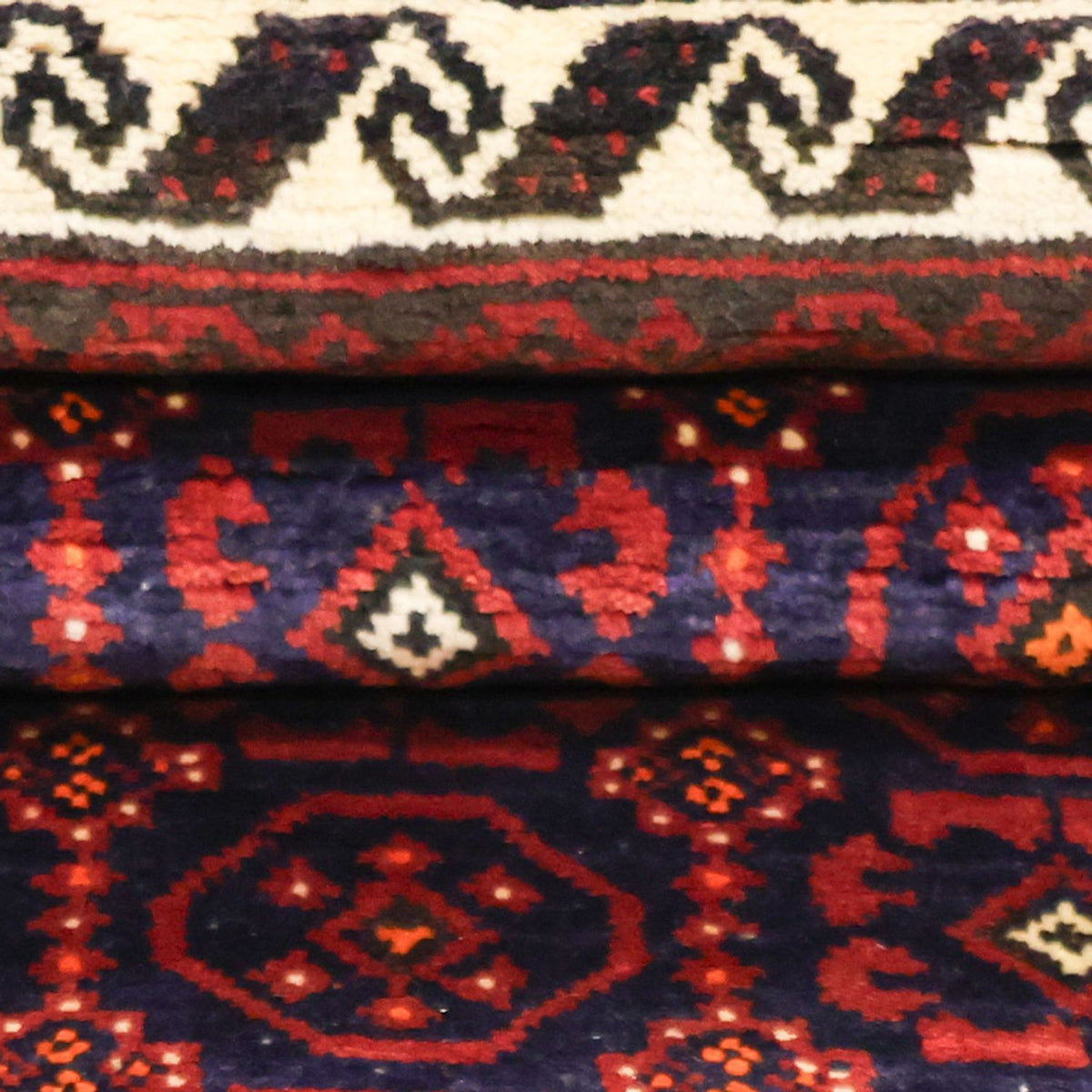 Runner Belutsch Rug - 185 x 100 cm - dark red