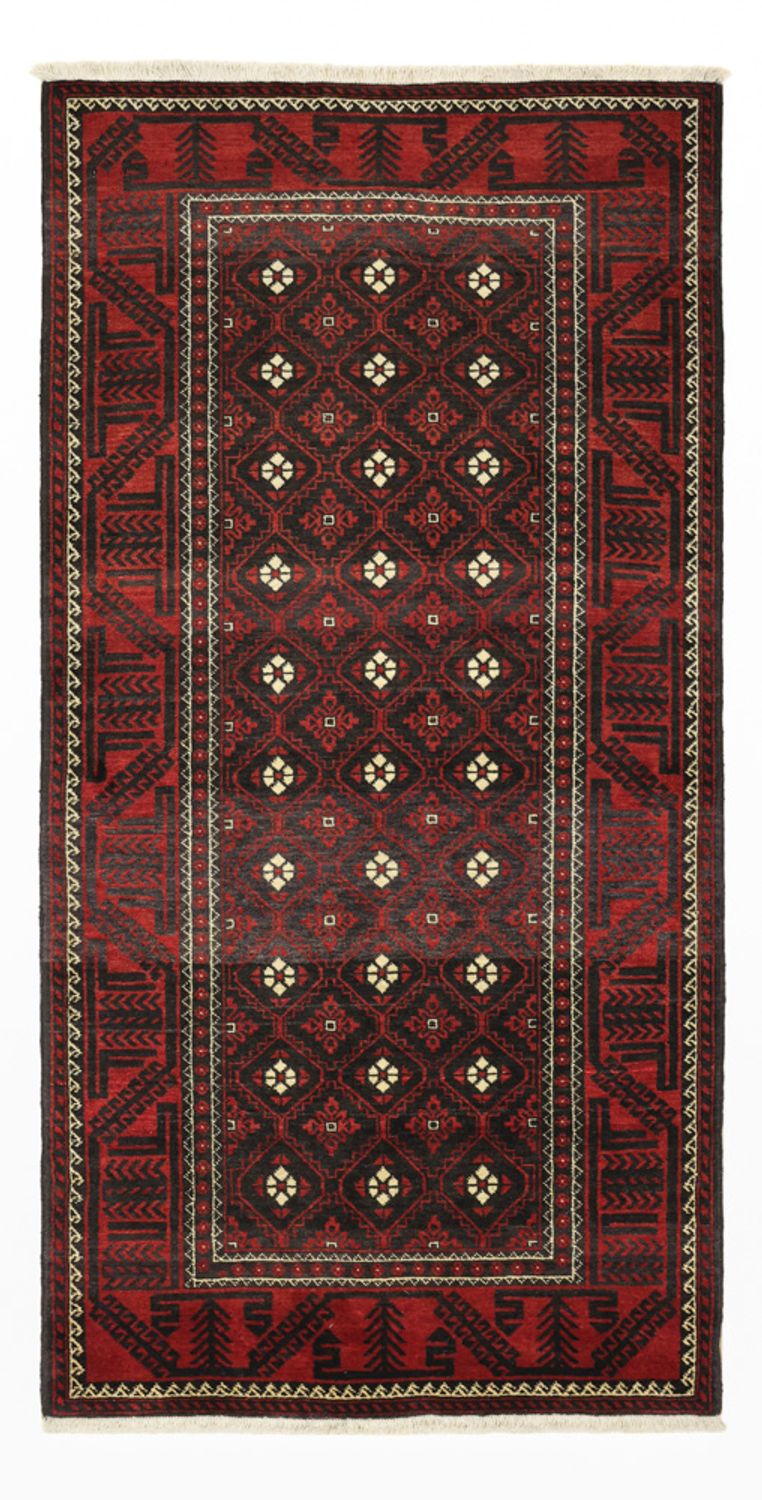 Runner Belutsch Rug - 199 x 102 cm - dark red