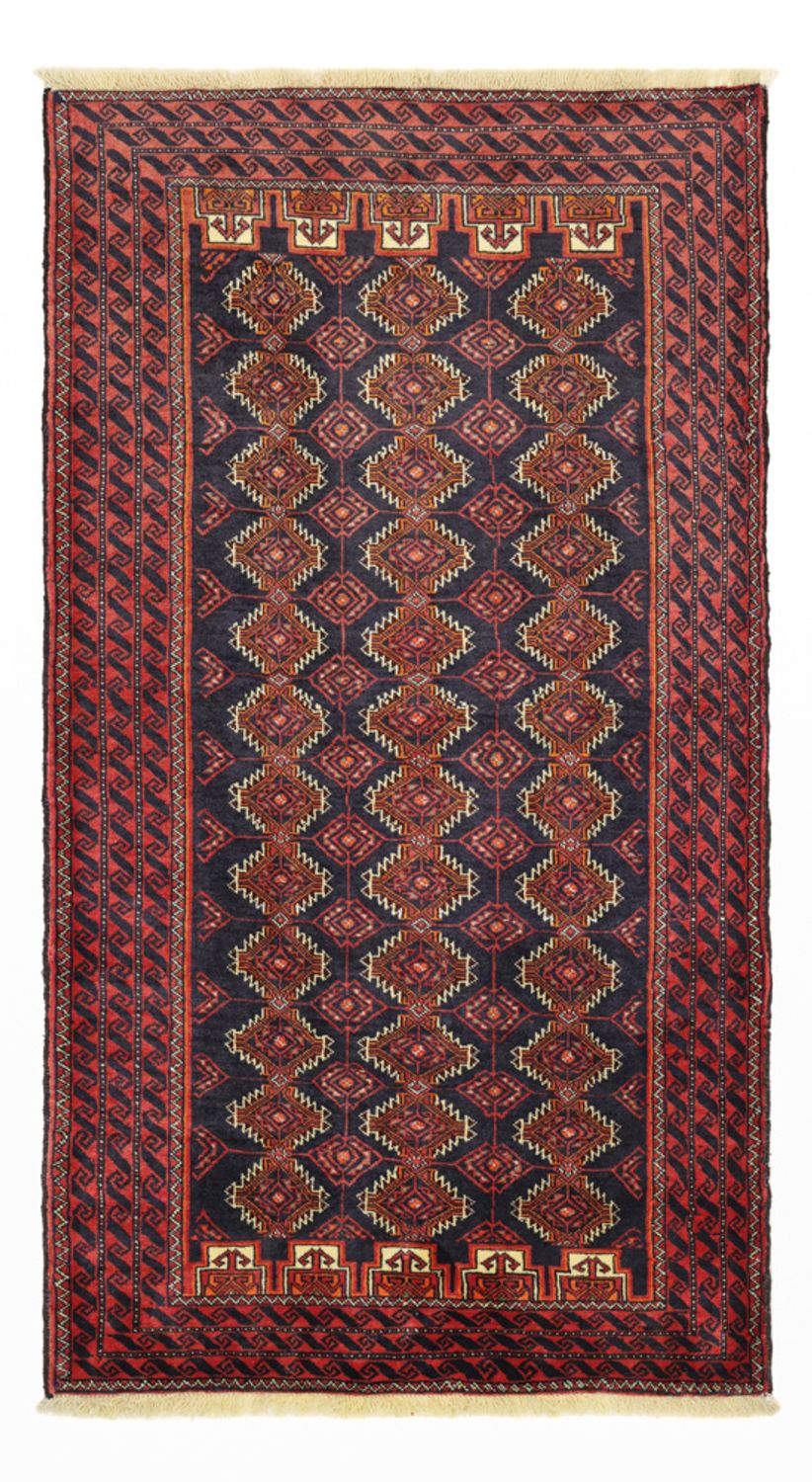 Runner Belutsch Rug - 197 x 106 cm - dark red