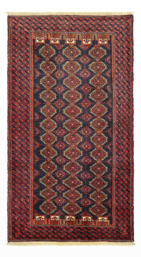 Runner Belutsch Rug - 197 x 106 cm - dark red
