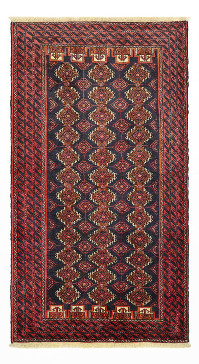 Runner Belutsch Rug - 197 x 106 cm - dark red