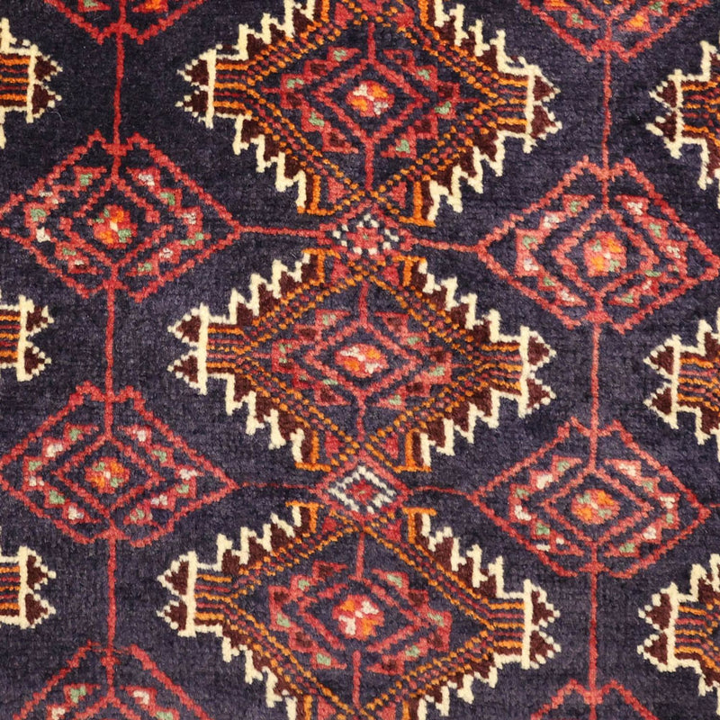 Runner Belutsch Rug - 197 x 106 cm - dark red