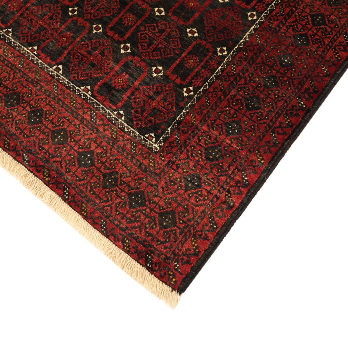 Runner Belutsch Rug - 196 x 107 cm - dark red