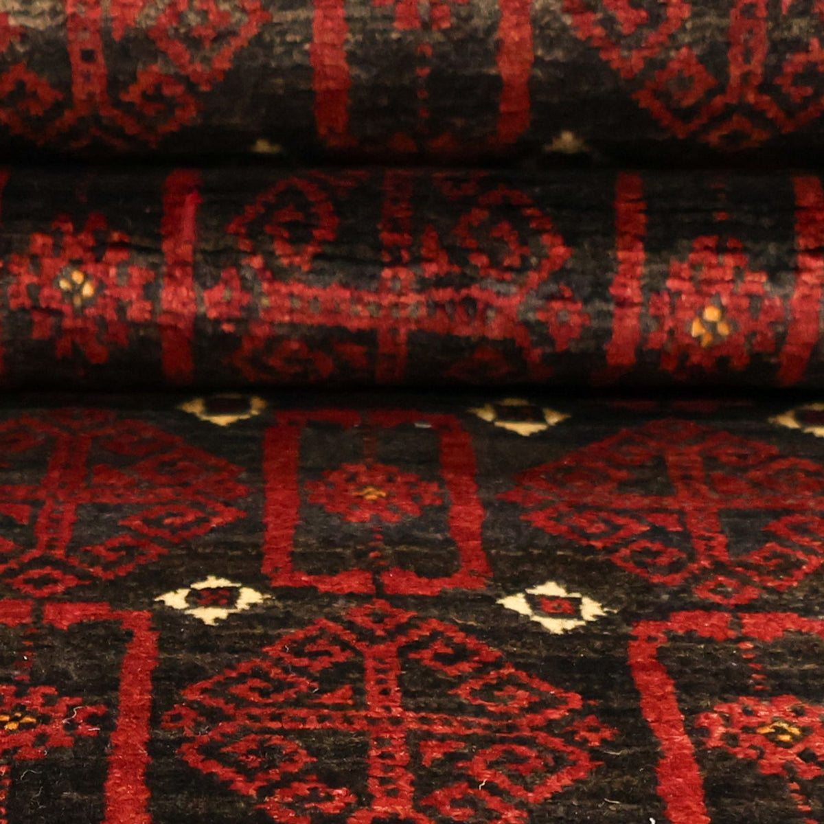 Runner Belutsch Rug - 196 x 107 cm - dark red