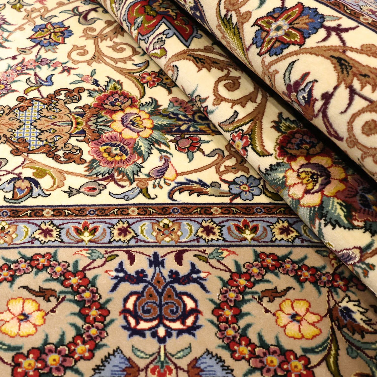 Perser Rug - Isfahan - Premium - Silk Warp - 171 x 111 cm - beige