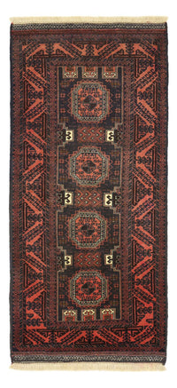 Runner Belutsch Rug - 196 x 92 cm - dark red