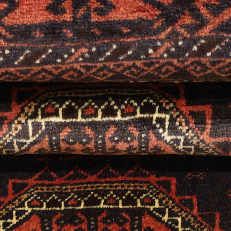 Runner Belutsch Rug - 196 x 92 cm - dark red