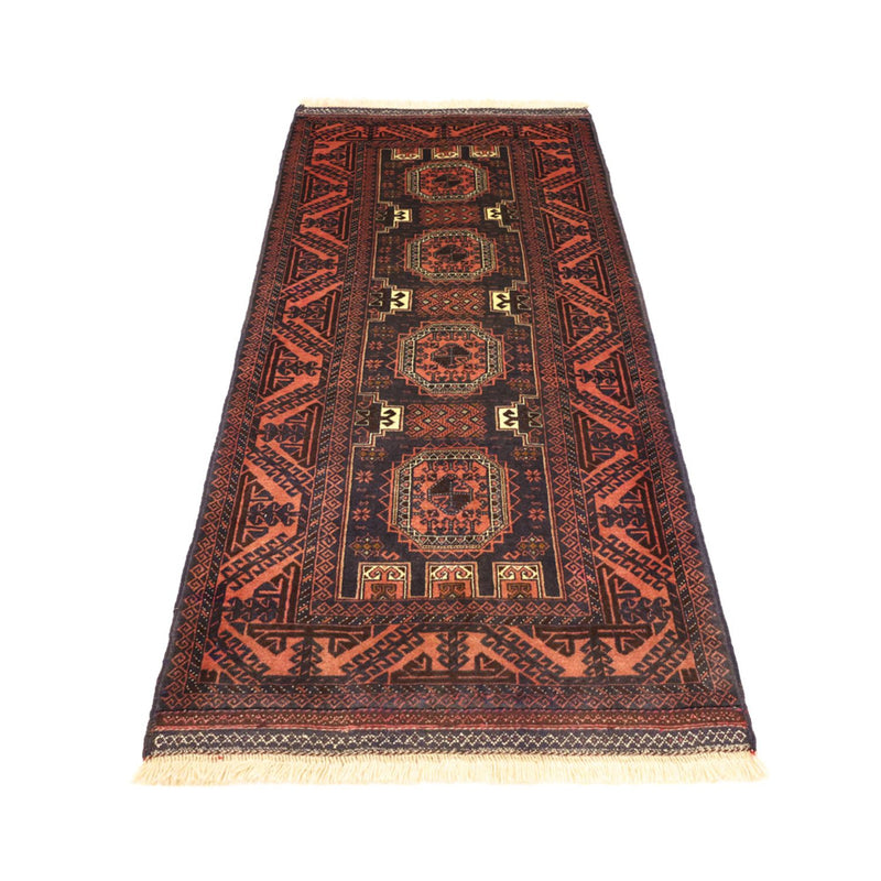 Runner Belutsch Rug - 196 x 92 cm - dark red