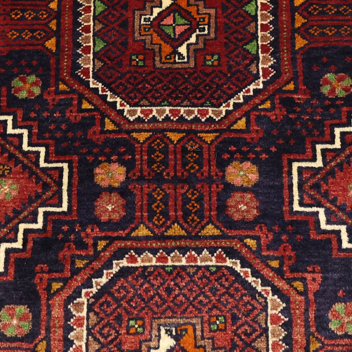 Runner Belutsch Rug - 188 x 101 cm - dark red