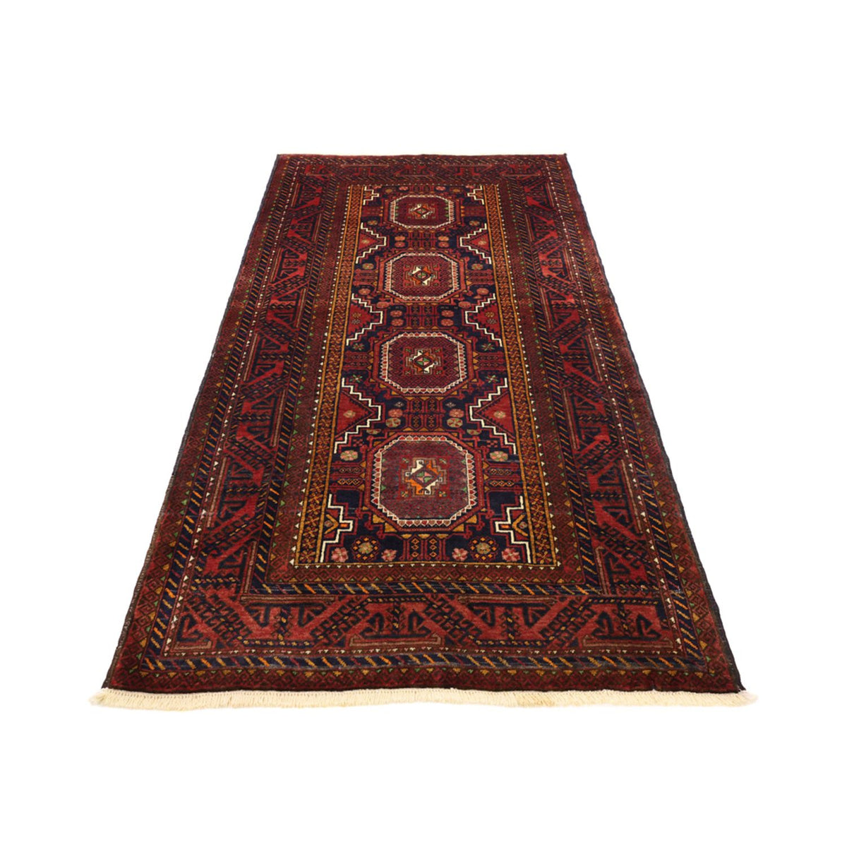 Runner Belutsch Rug - 188 x 101 cm - dark red