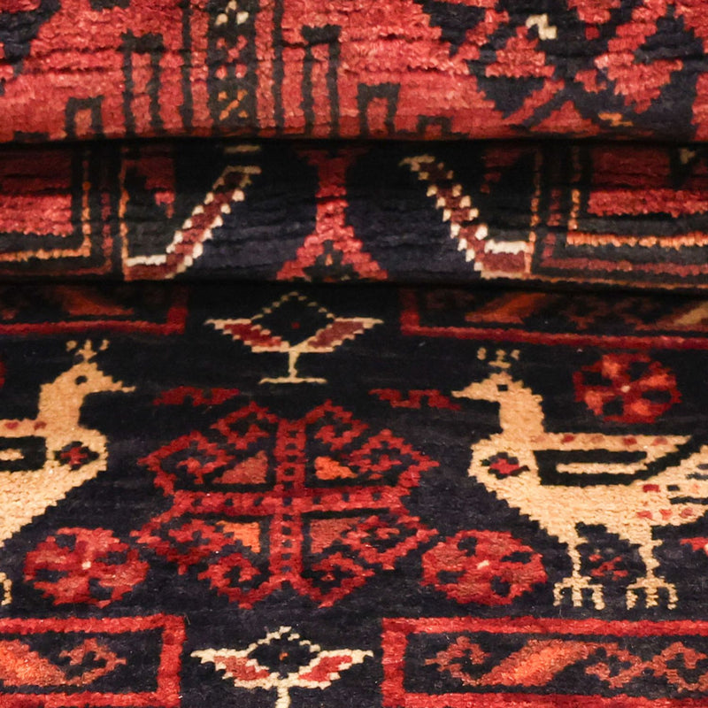 Runner Belutsch Rug - 200 x 107 cm - dark red