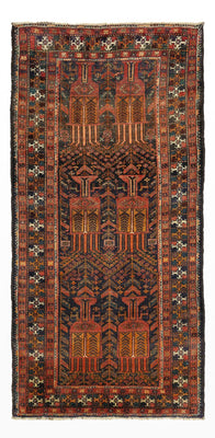 Runner Belutsch Rug - 212 x 106 cm - dark red