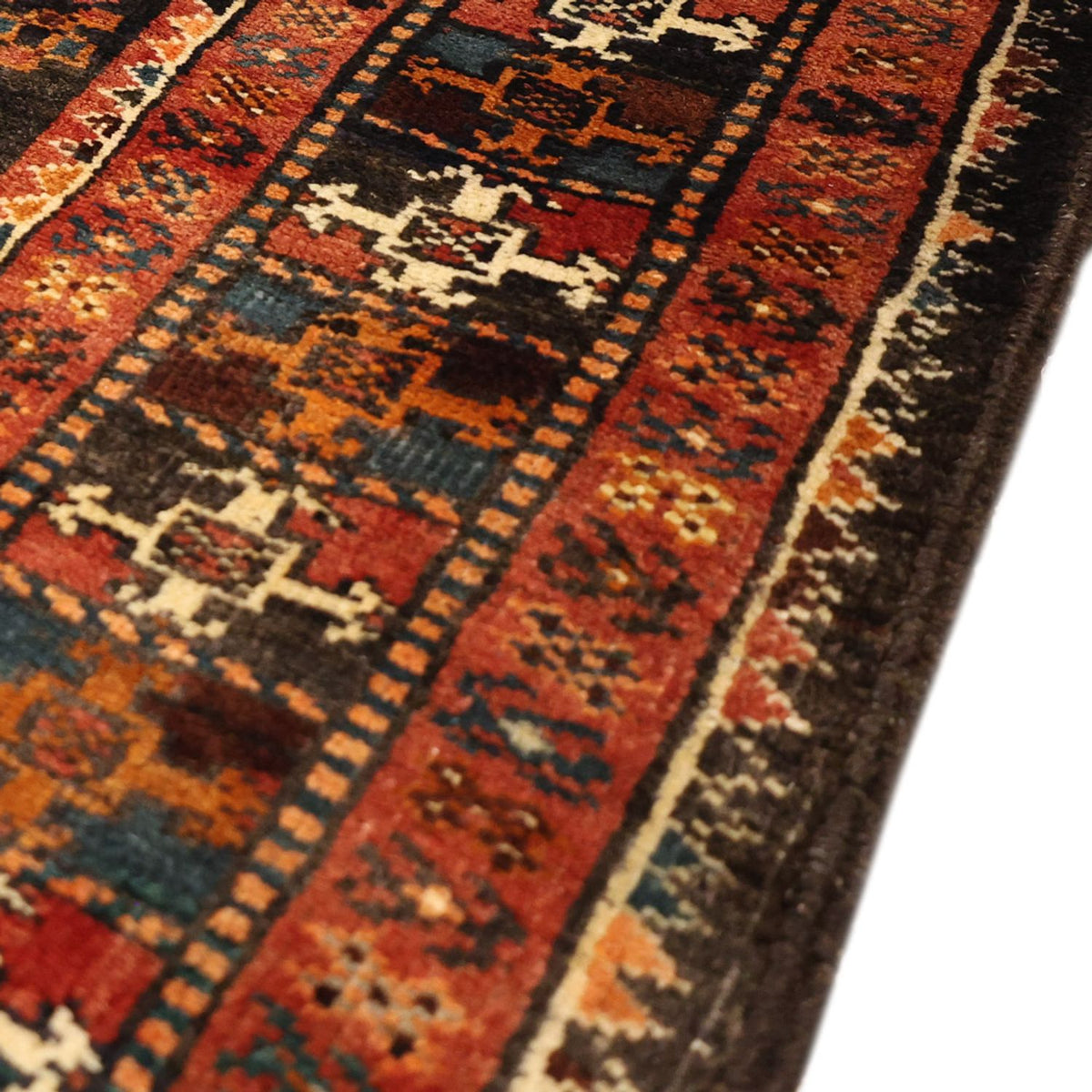 Runner Belutsch Rug - 212 x 106 cm - dark red