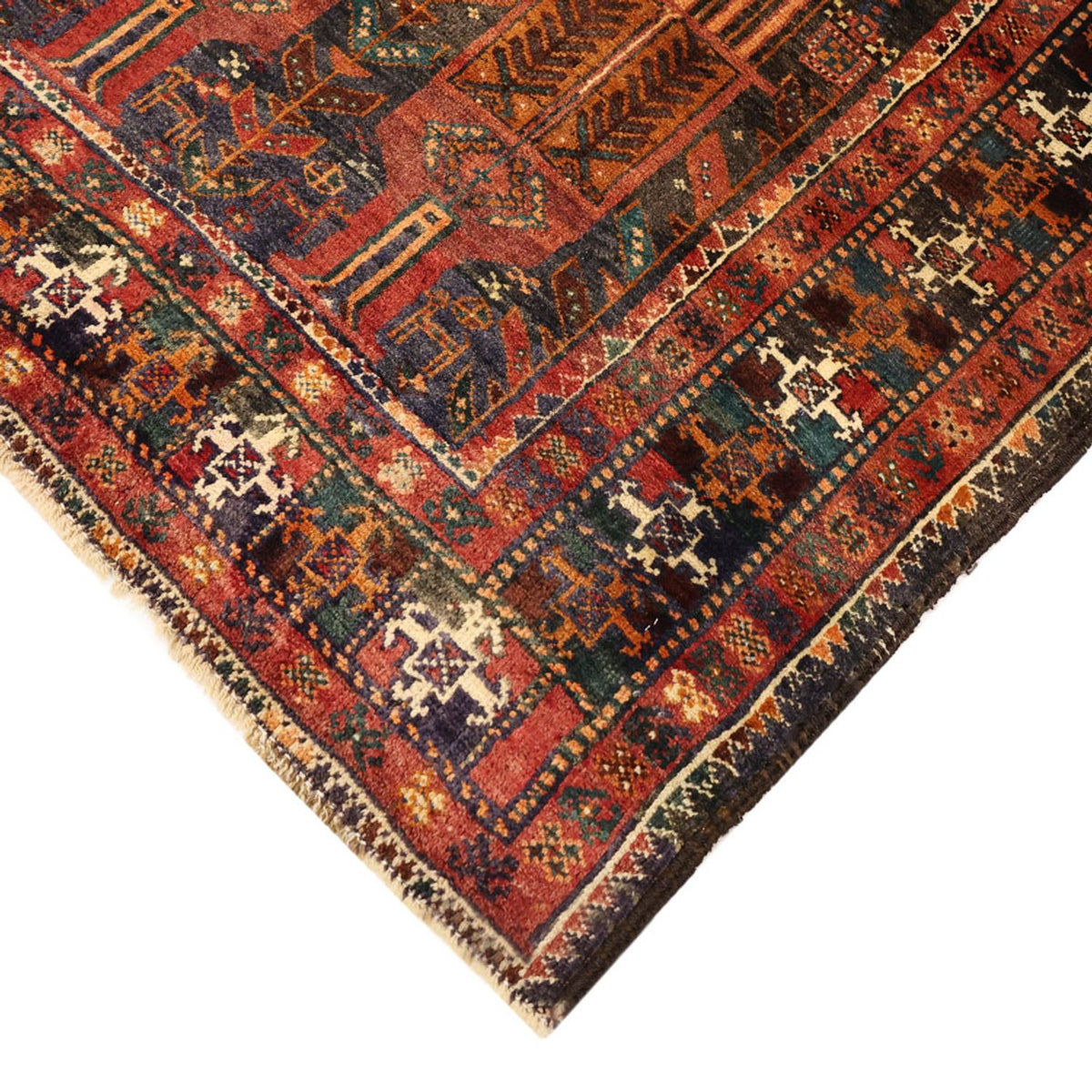 Runner Belutsch Rug - 212 x 106 cm - dark red