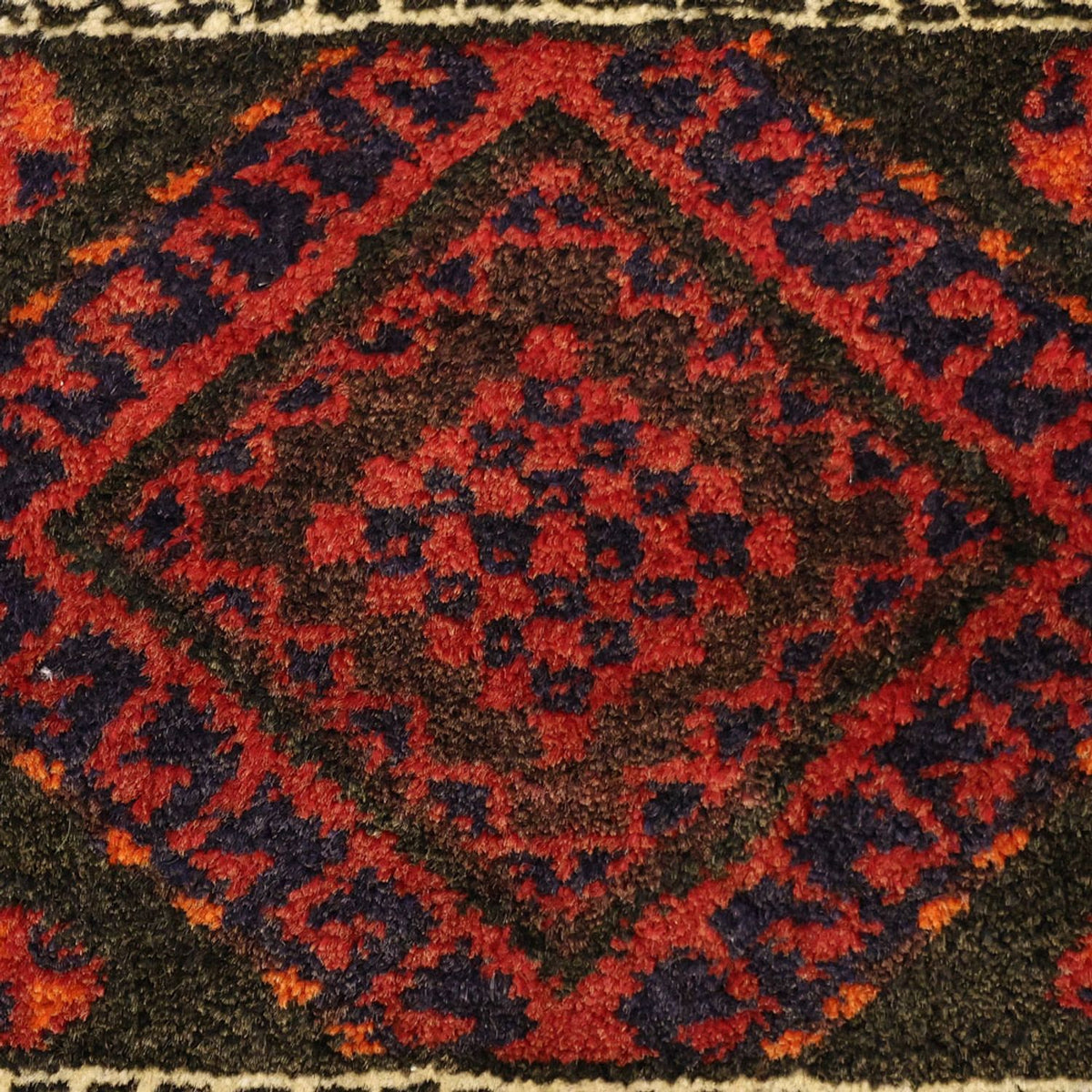 Runner Belutsch Rug - 194 x 102 cm - dark red