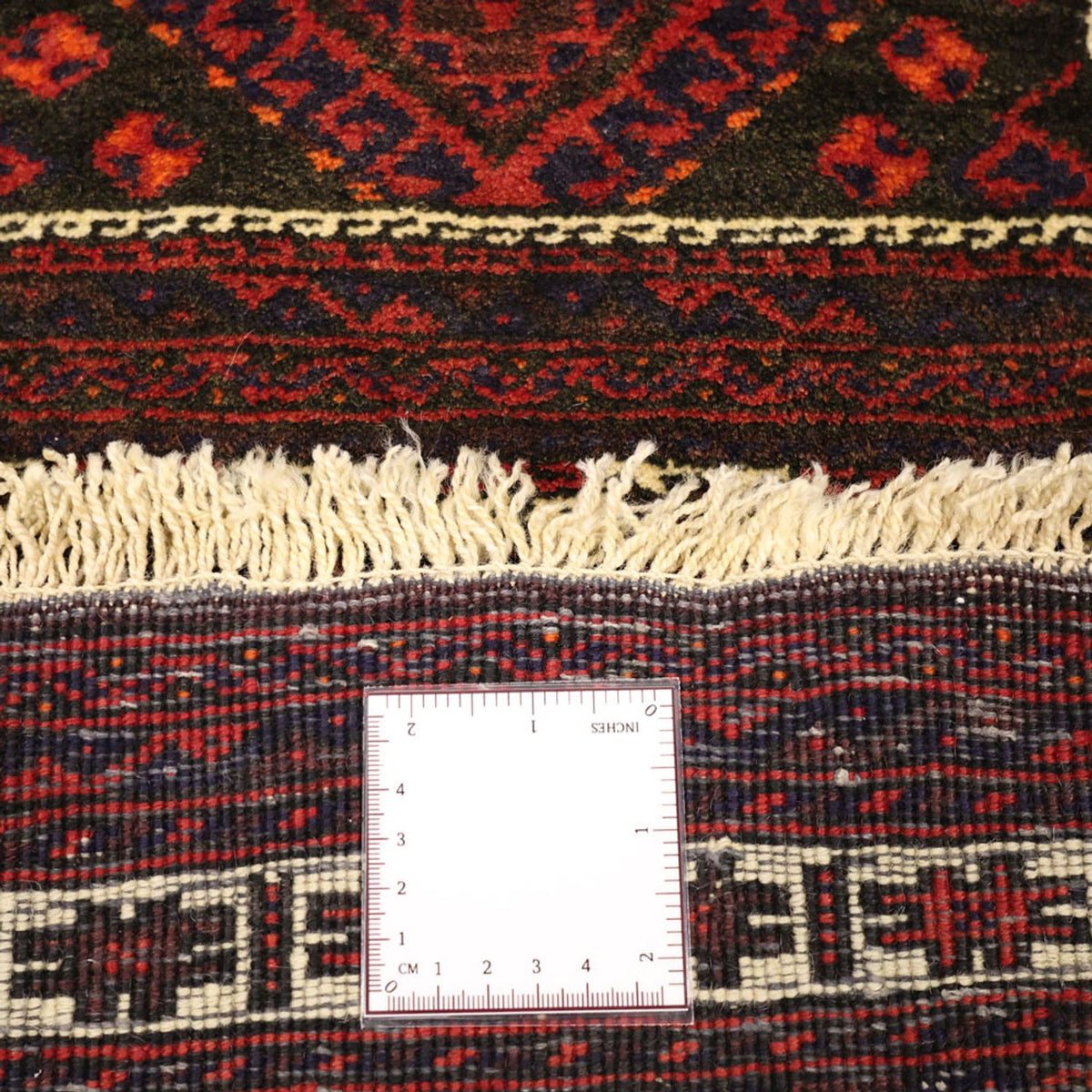 Runner Belutsch Rug - 194 x 102 cm - dark red