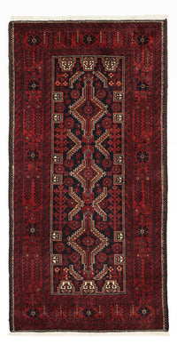 Runner Belutsch Rug - 199 x 100 cm - dark red