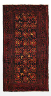 Runner Belutsch Rug - 192 x 100 cm - dark red