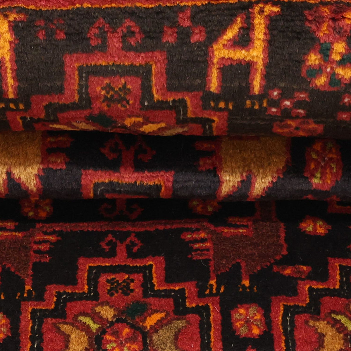 Runner Belutsch Rug - 192 x 100 cm - dark red