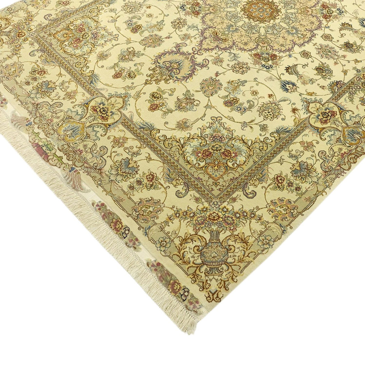 Perser Rug - Tabriz - Royal - Silk Warp - 219 x 148 cm - beige