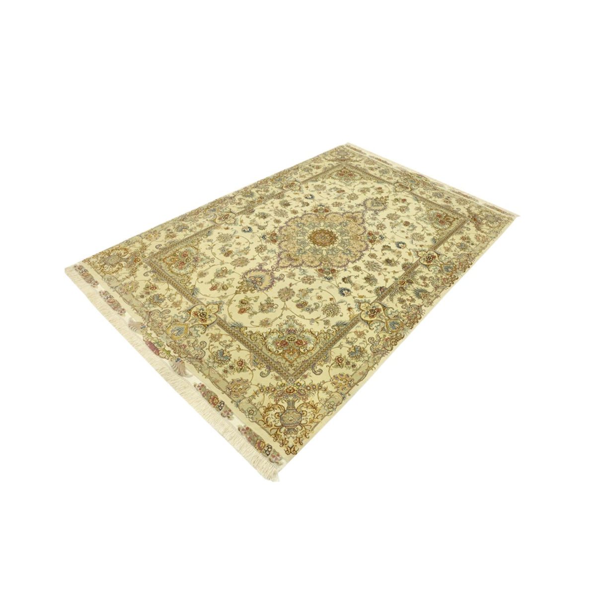 Perser Rug - Tabriz - Royal - Silk Warp - 219 x 148 cm - beige