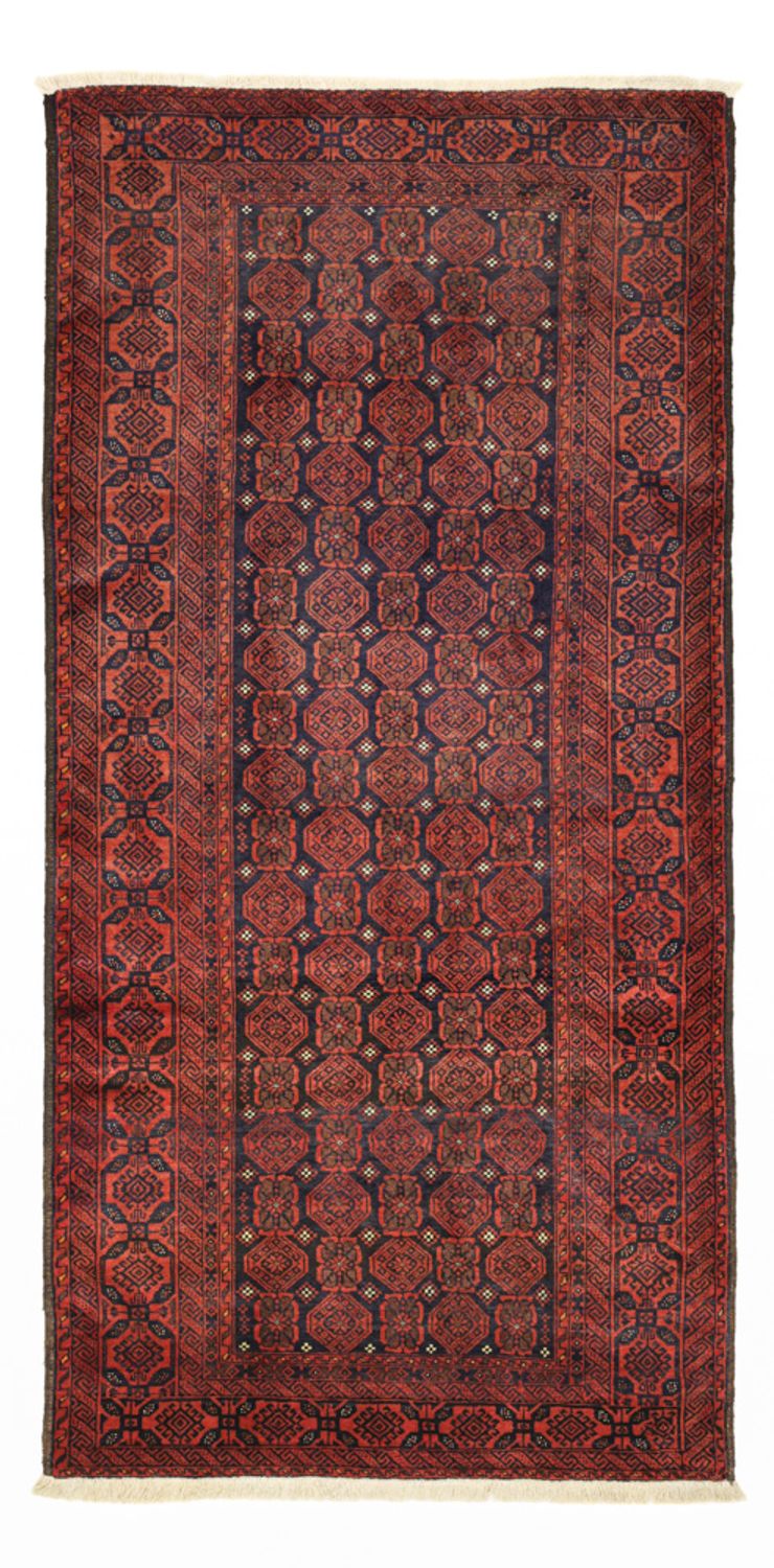Runner Belutsch Rug - 215 x 112 cm - dark red