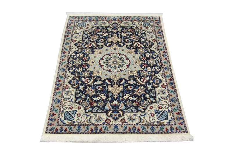 Perser Rug - Nain - 128 x 88 cm - blue
