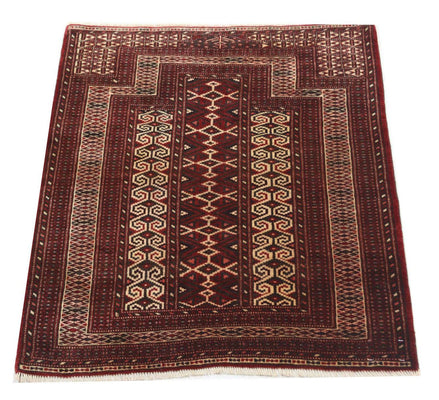 Afghan Rug - Bukhara - 120 x 90 cm - dark red