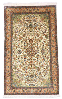 Silk Rug - Kashmir Silk - 155 x 99 cm - beige