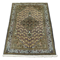Silk Rug - Ghom Silk - Premium - 163 x 109 cm - dark blue