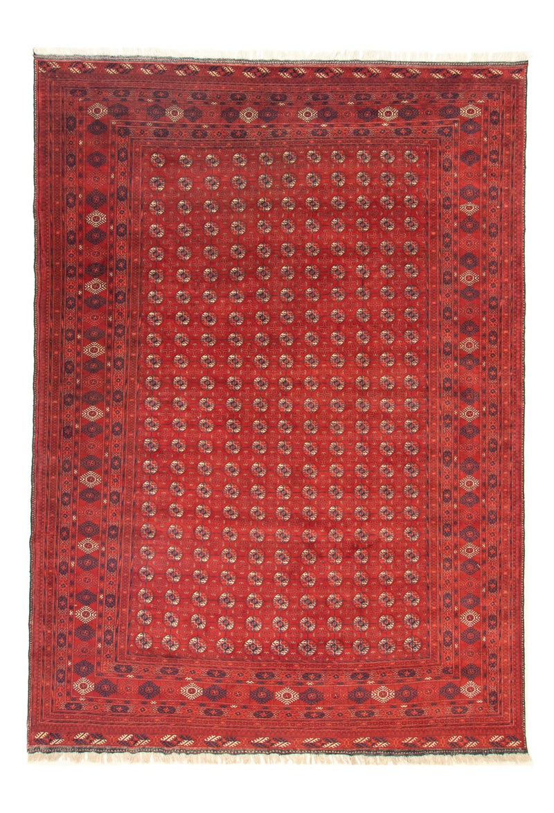 Afghan Rug - Bukhara - 342 x 243 cm - dark red