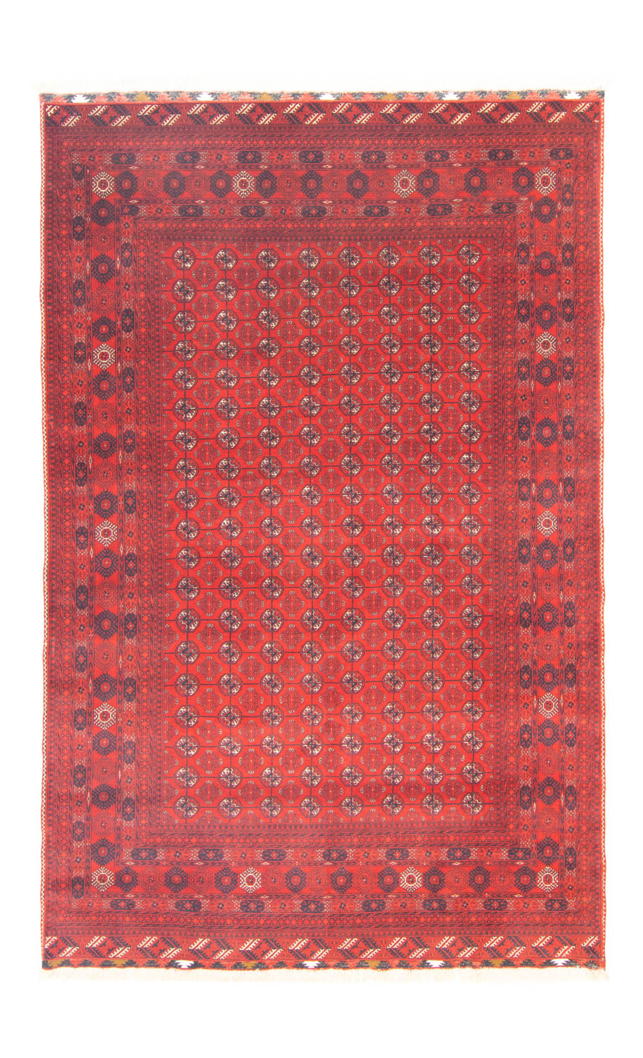 Afghan Rug - Bukhara - 301 x 195 cm - dark red