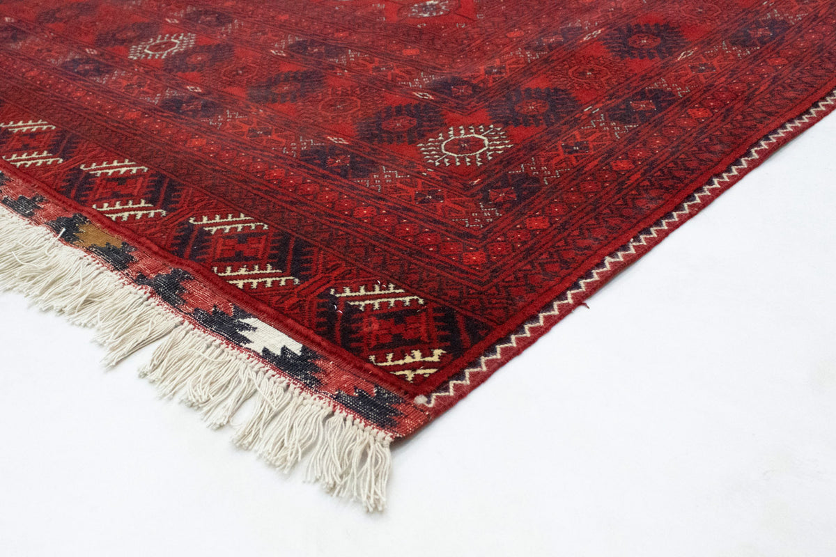 Afghan Rug - Bukhara - 301 x 195 cm - dark red