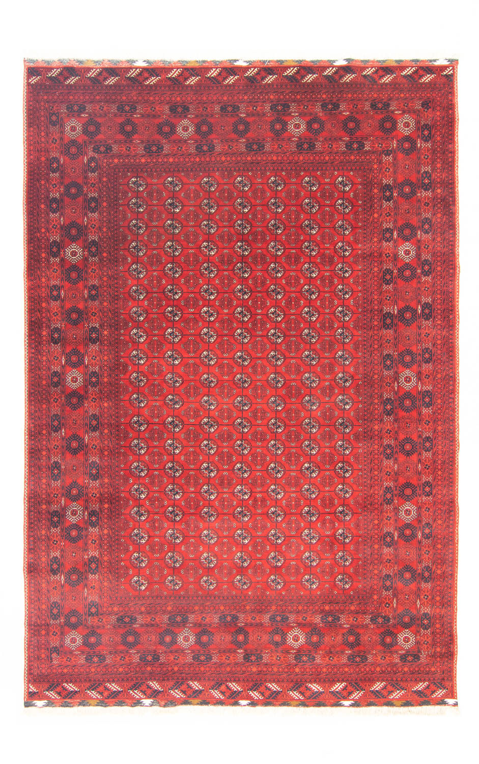 Afghan Rug - Bukhara - 298 x 200 cm - dark red