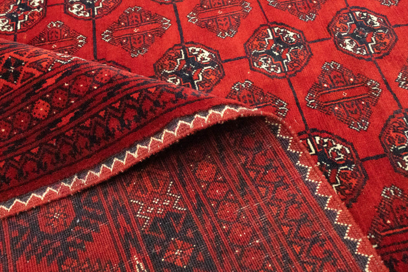 Afghan Rug - Bukhara - 298 x 200 cm - dark red