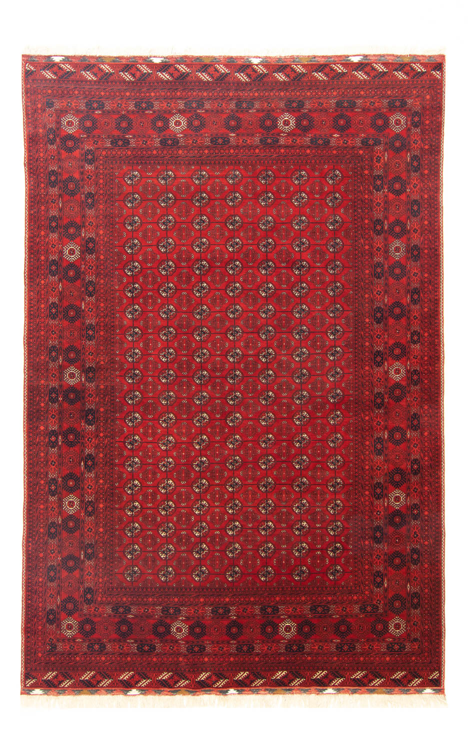 Afghan Rug - Bukhara - 299 x 198 cm - dark red