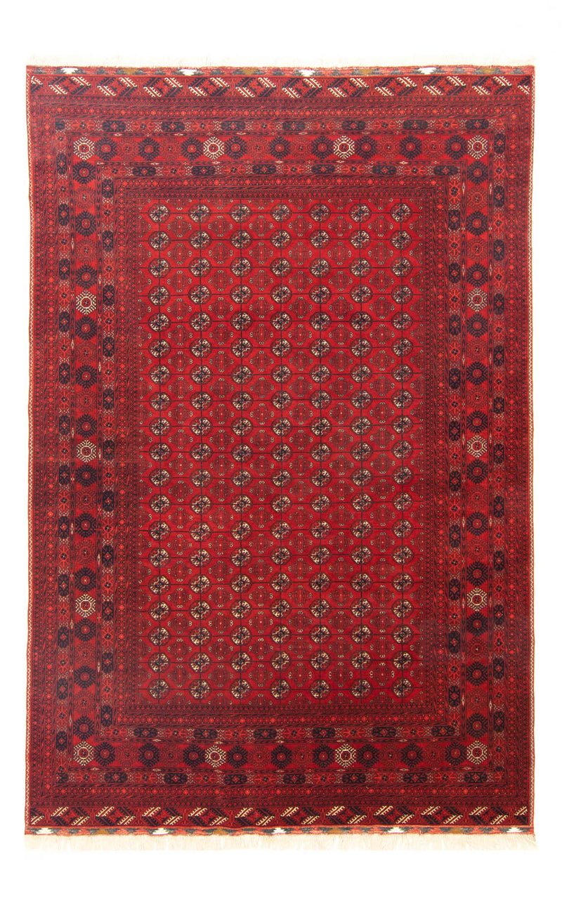 Afghan Rug - Bukhara - 299 x 198 cm - dark red
