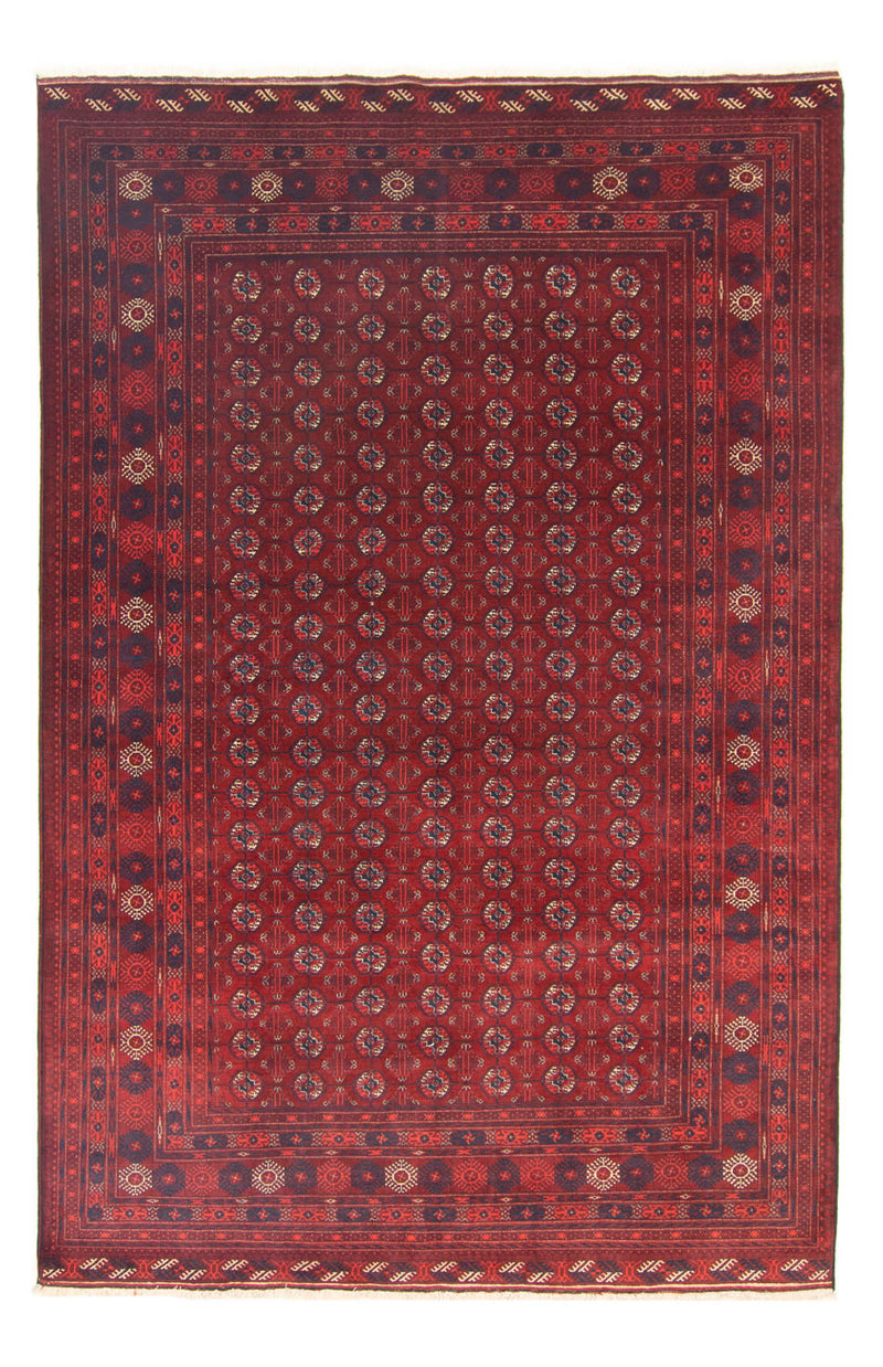 Afghan Rug - Bukhara - 301 x 196 cm - dark red