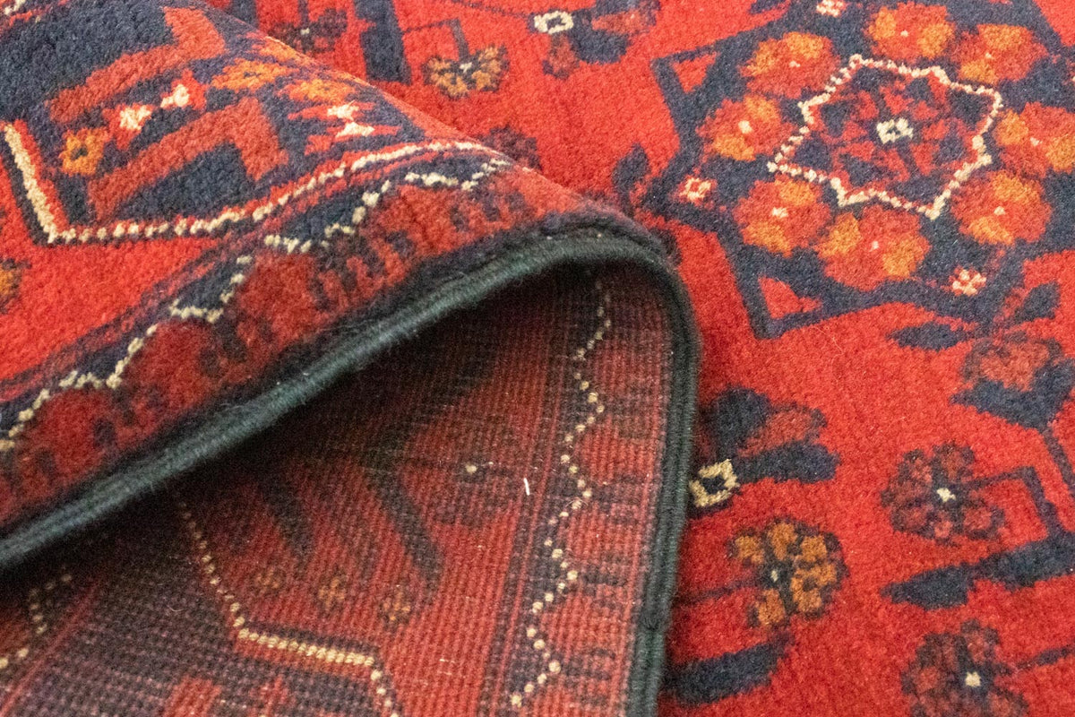Runner Afghan Rug - Kunduz - 285 x 80 cm - red
